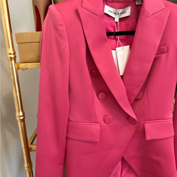 Veronica Beard Miller Dickey Blazer in color Hibiscus - Picture 10 of 16